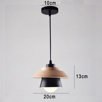 Wood and Metal Layered LED Pendant 8