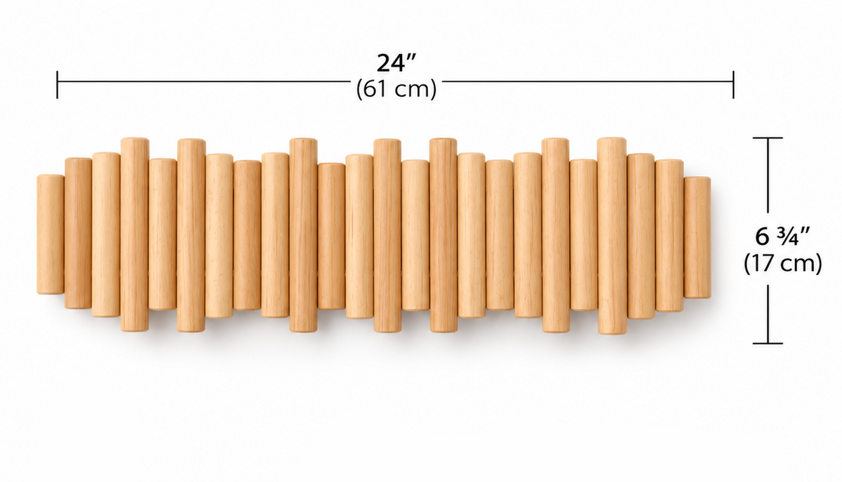 Royallure Wooden Coat Hooks for Wall - Stylish Flip Down Key Hooks for Organization