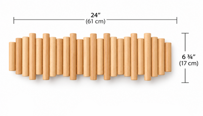 Royallure Wooden Coat Hooks for Wall - Stylish Flip Down Key Hooks for Organization