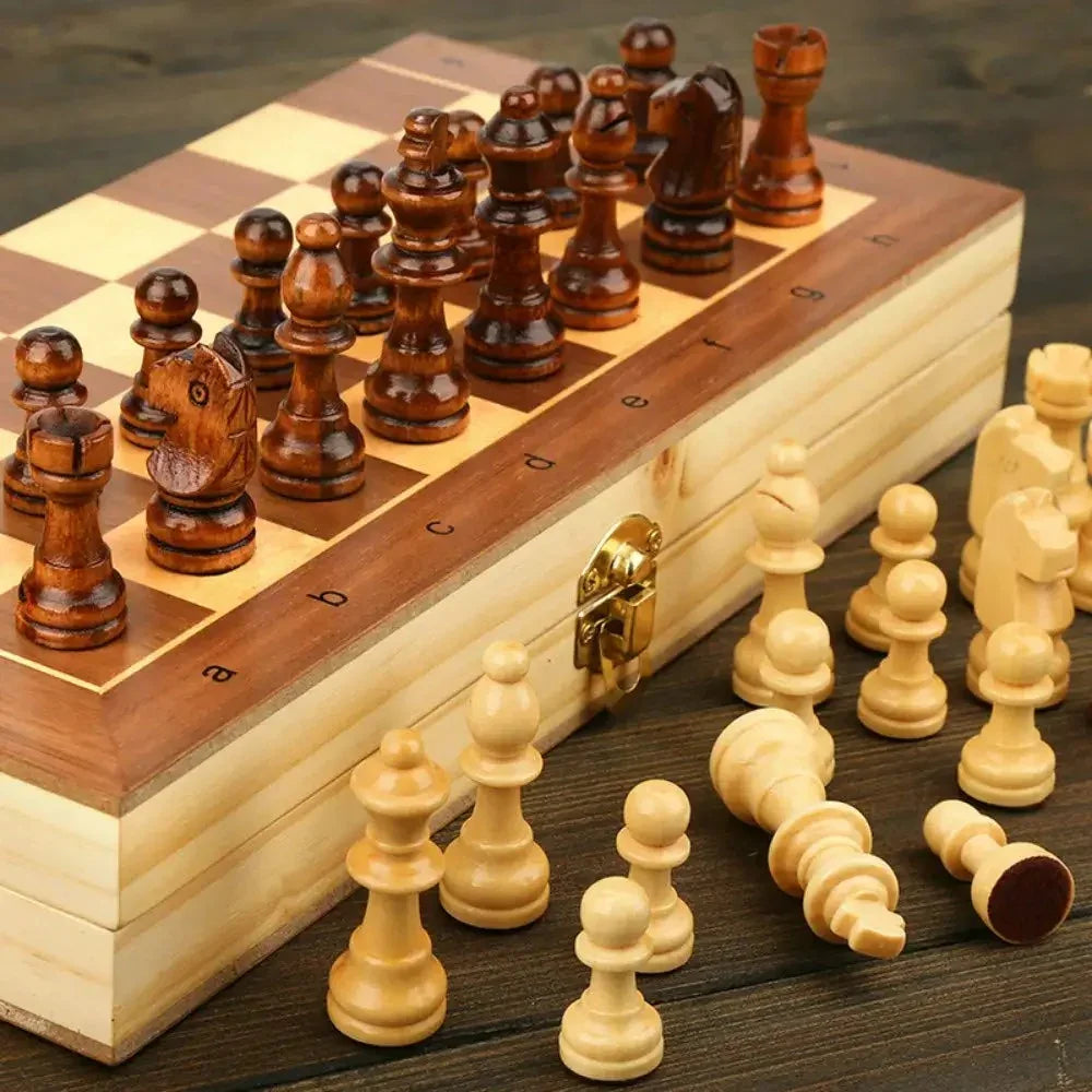 Wooden Folding Chess Set 1