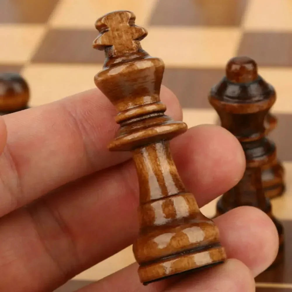 Wooden Folding Chess Set 2
