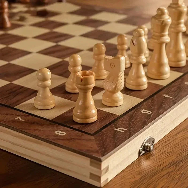 Wooden Folding Chess Set 5
