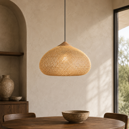 Woven Rattan Pendant 0