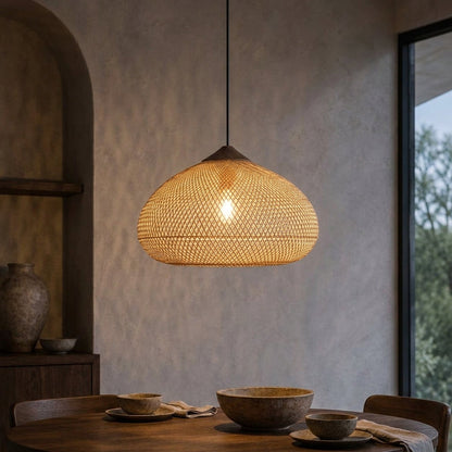 Woven Rattan Pendant 1