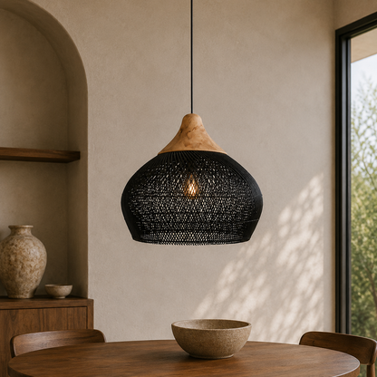 Woven Rattan Pendant 11
