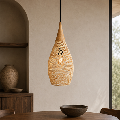 Woven Rattan Pendant 13