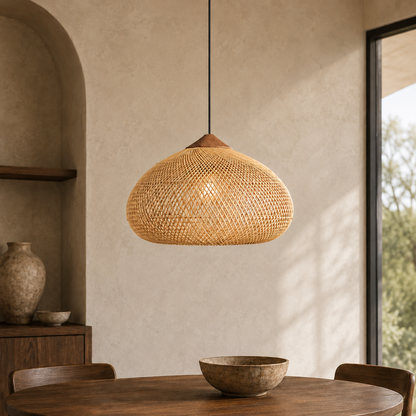 Woven Rattan Pendant 2