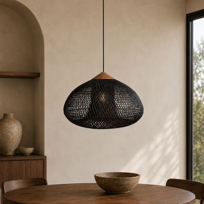 Woven Rattan Pendant 4