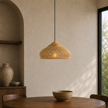 Woven Rattan Pendant 5