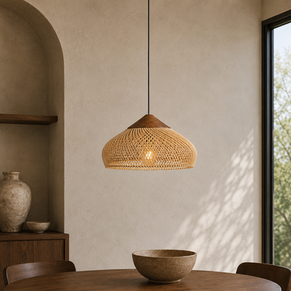 Woven Rattan Pendant 6