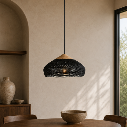 Woven Rattan Pendant 7