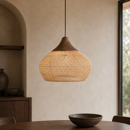 Woven Rattan Pendant 9
