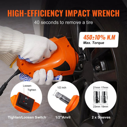Royaleva Electric Car Jack with Impact Wrench 3 Ton Capacity