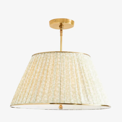 Yarina Vintage Pleated Printed Fabric Ceiling Light