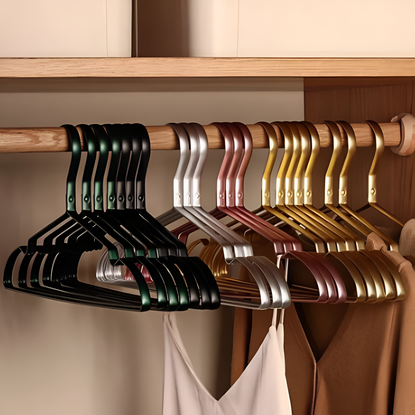 RoyaleGlow Aluminum Alloy Nonslip Hangers for Closet Organization
