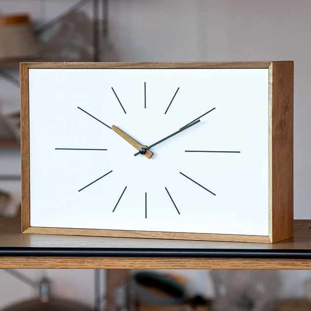 Yū Tokyo Acacia Wood Wall & Table Clock 6