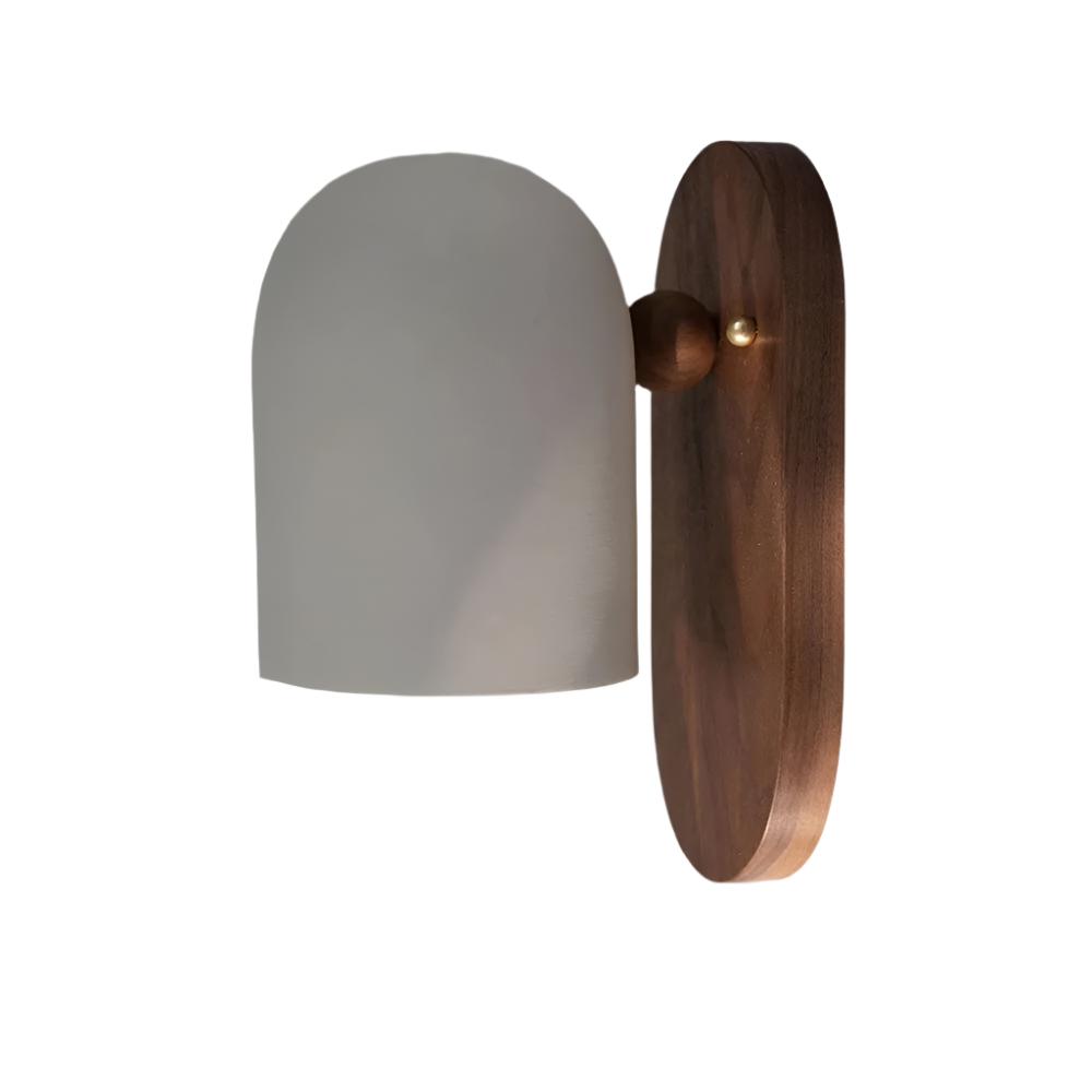 Zen Nordic wall light in walnut and metal, LED, 1 light 1