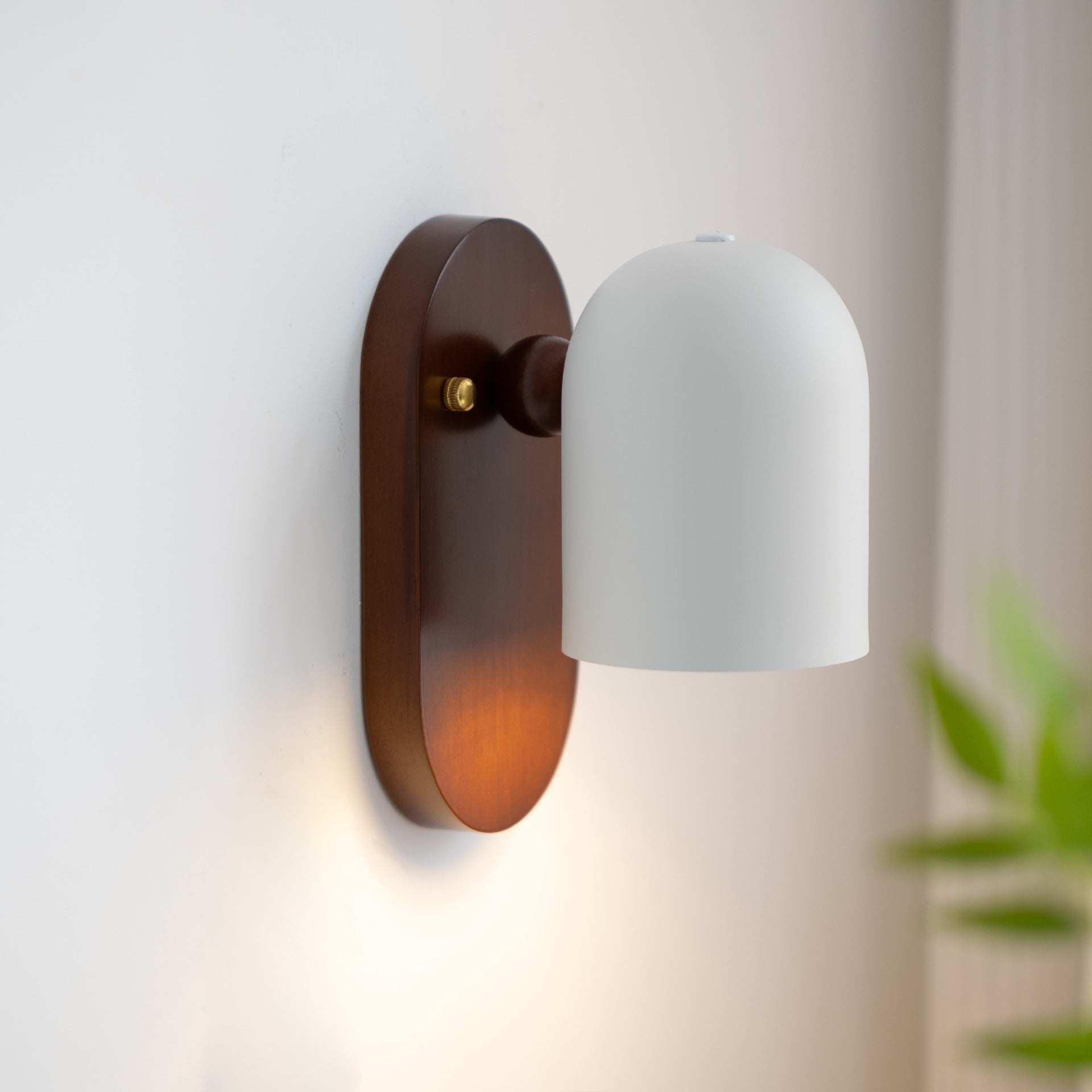 Zen Nordic wall light in walnut and metal, LED, 1 light 2