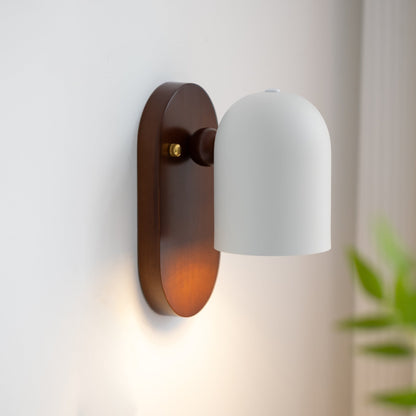 Zen Nordic wall light in walnut and metal, LED, 1 light 2