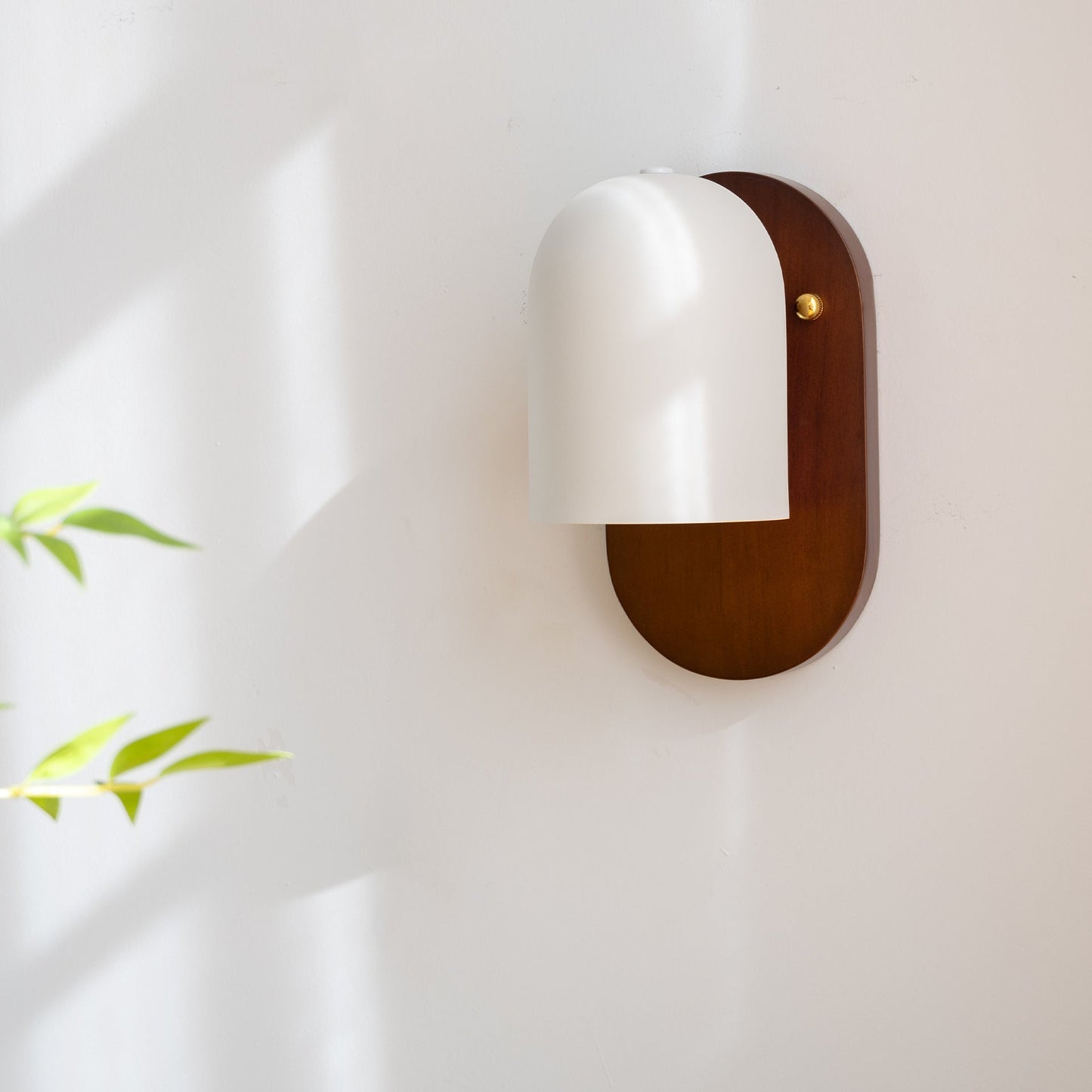 Zen Nordic wall light in walnut and metal, LED, 1 light 3