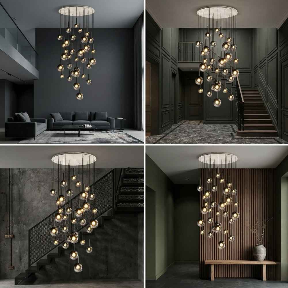 Zorin Multi Glass Pendant Chandelier 4