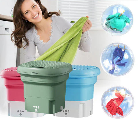 Royaleva Mini Folding Washing Machine for Travel Convenience