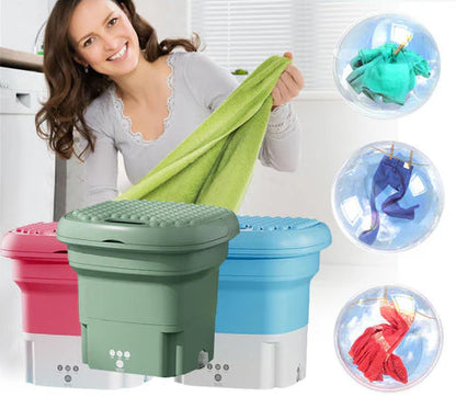 Royaleva Mini Folding Washing Machine for Travel Convenience