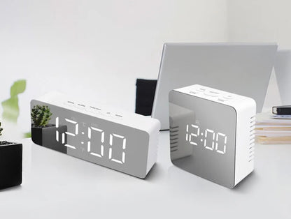 Royaleva Digital Alarm Clock Smart Mirror Desktop Bedside Nightlight