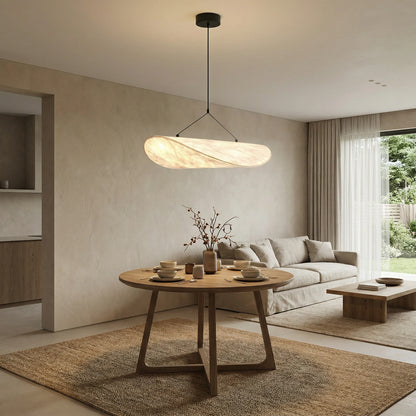 Rayvia Modern Silk Wavy Pendant Light – Luxury Organic Design Handmade