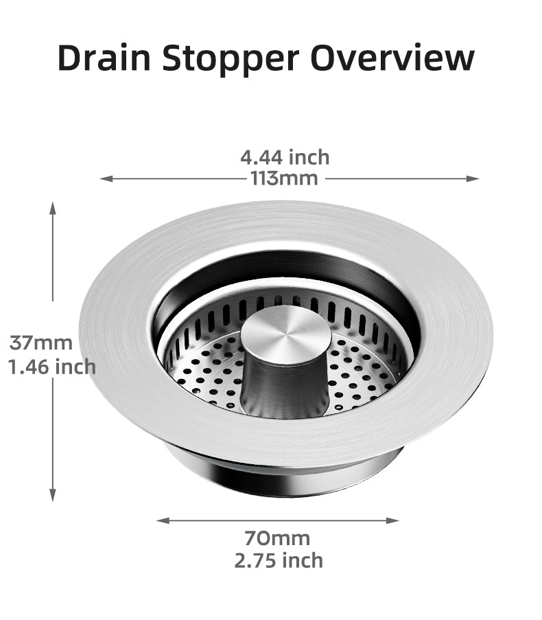 Lumora Kitchen Sink Drain Strainer 3-in-1 Premium Design