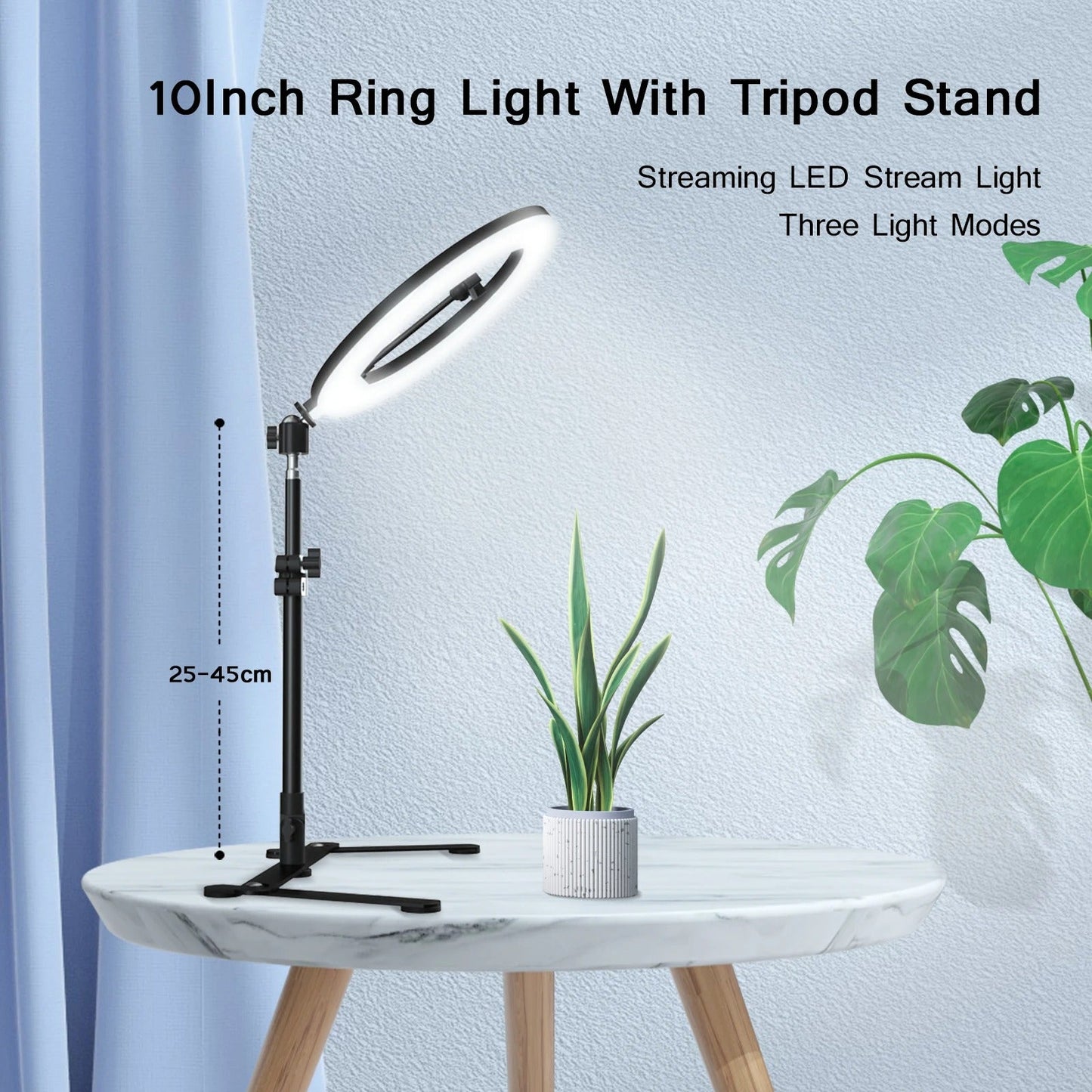 Royaleva Ring Light Tripod Stand With Phone Holder 47 Inch