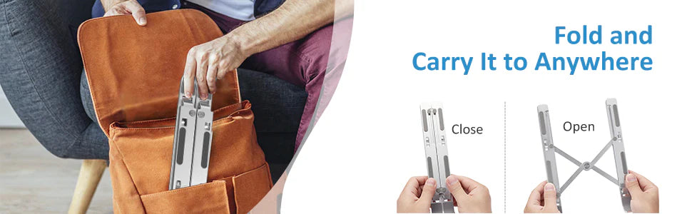 RoyaleGlow Foldable Portable Laptop Stand - Ergonomic Design