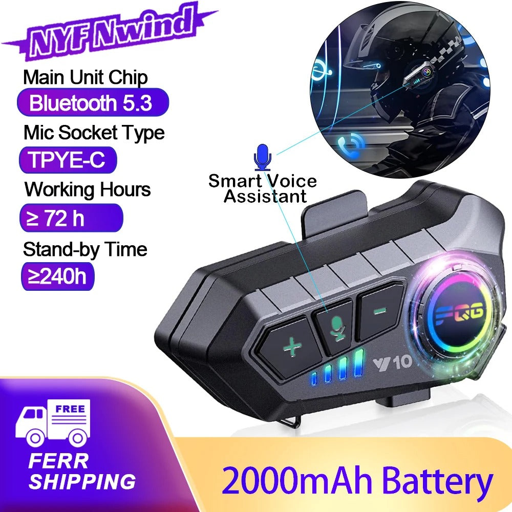 Luxora Bluetooth For Motorcycle Helmet With 30 Hours Talk Time