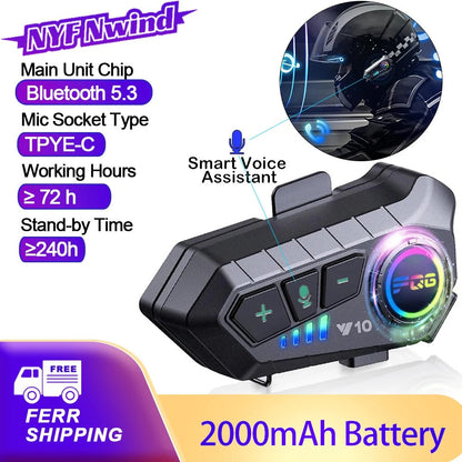 Luxora Bluetooth For Motorcycle Helmet With 30 Hours Talk Time