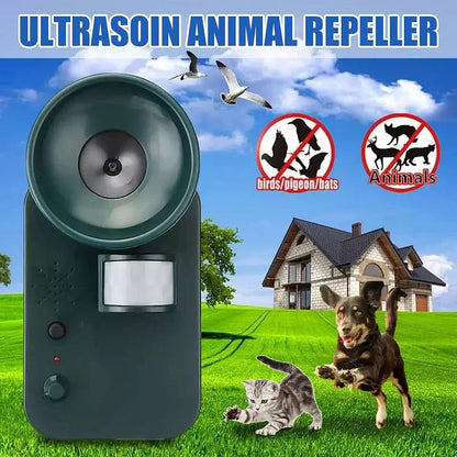 RoyaleGlow 5000sqft 9v Dc Ultra Sonic Cordless Pest Animal Repeller Outdoor Safely Repel Various Animal