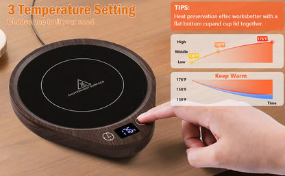 RoyaleGlow Coffee Mug Warmer Set with Touch Controls
