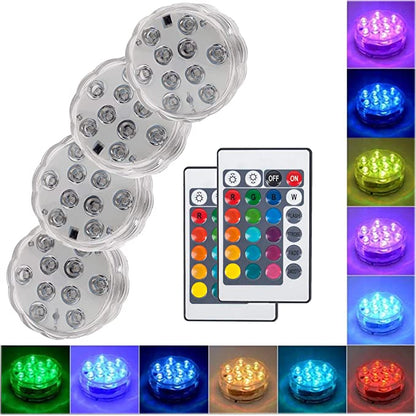 RoyaleGlow Submersible LED Pool Lights 10 Lamps Set