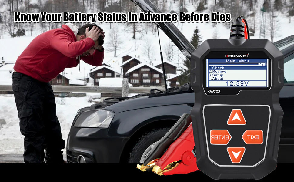 Luxora Car Alternator Battery Tester for 12V Batteries