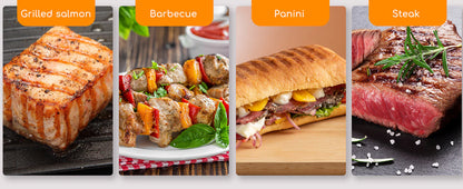 RoyaleGlow Panini Press Sandwich Maker With Non-Stick Plates