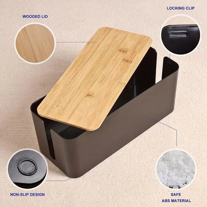 Luxora Wire Organizer Box for Tidy Cable Management
