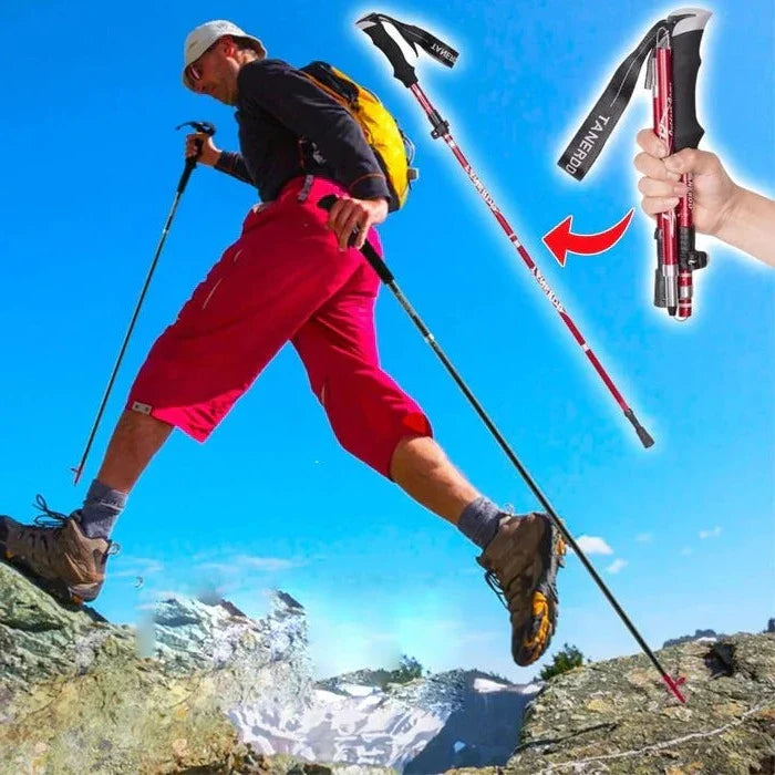 Royaleva Adjustable Trekking Poles - Foldable Telescopic Pole