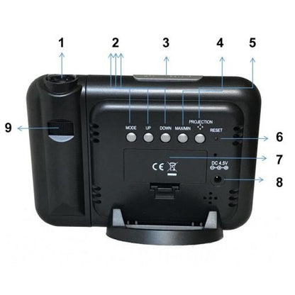 LuxRoyale Projection Clock with Temperature and Humidity