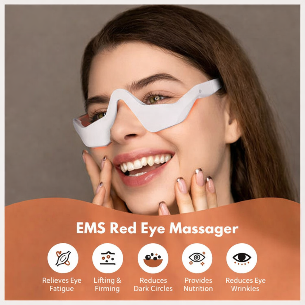 Luxora Anti-Aging Eye Massager with EMS for Dark Circles and Eye Fatigue Relief