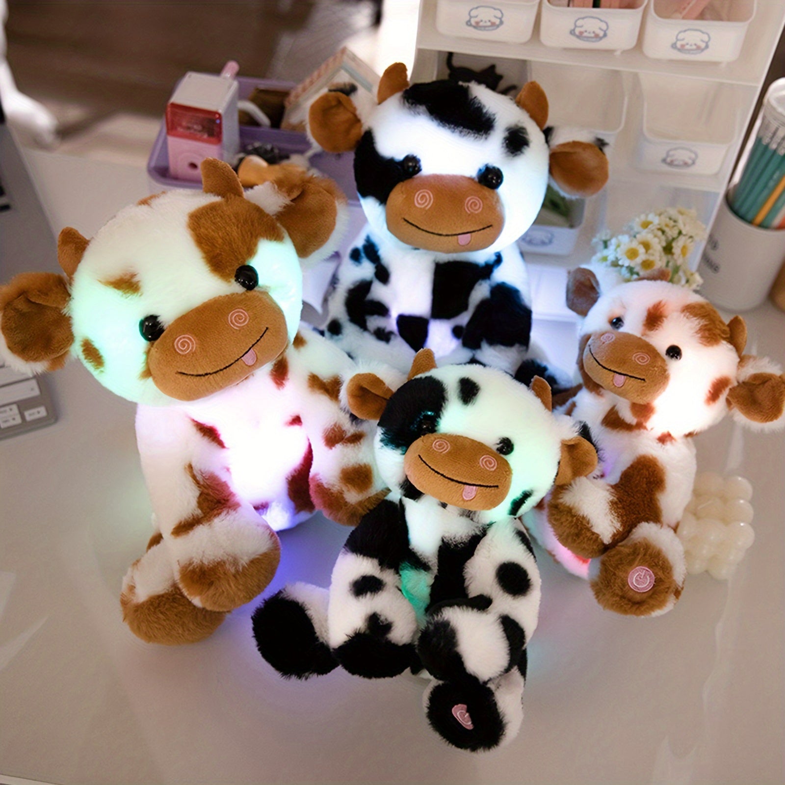 Adorable Glowing Stuffed Animal with Soft Plush Design - Black