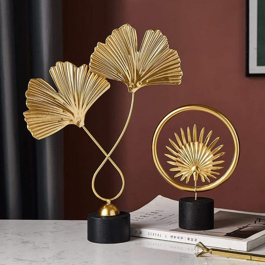 RoyaleGlow Ameshi Leaf Decor Metal Wall Art Set