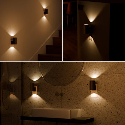 Dimmable Plug-In Night Light with Motion Sensor - LED Light for Bedrooms, Hallways, and Stairs - 2 Pack
