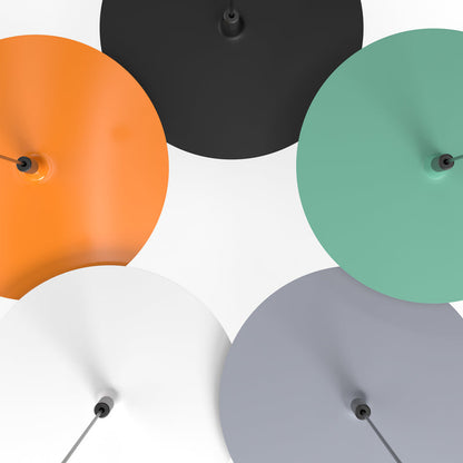 LuxRoyale Flat LED Pendant Light-Modern Disk Industrial Hanging Lamp