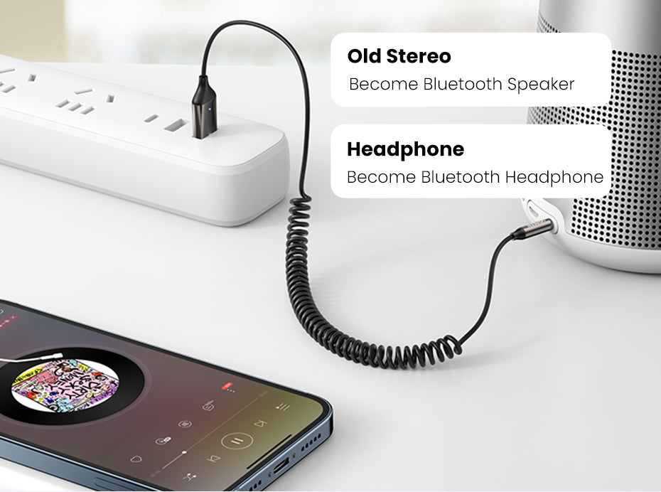 Luxora Bluetooth Aux Adapter for Wireless Car Audio Connection