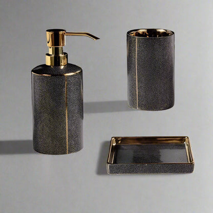 RoyaleGlow Armani Bathroom Accessories Set Elegant 4pcs