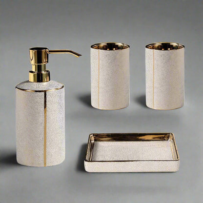RoyaleGlow Armani Bathroom Accessories Set Elegant 4pcs